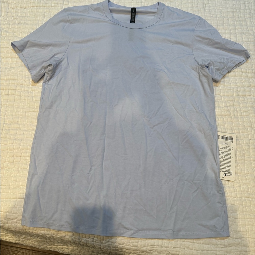 Lululemon men’s fundamental t light blue t shirt size L
